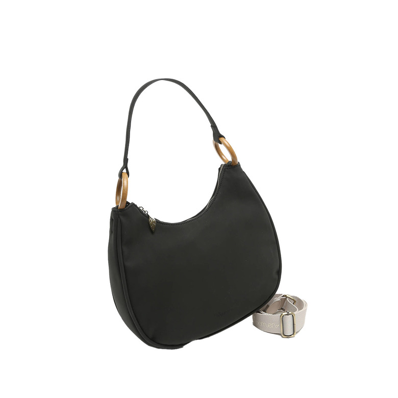 Woomen Vegan schultertasche schwarz 2