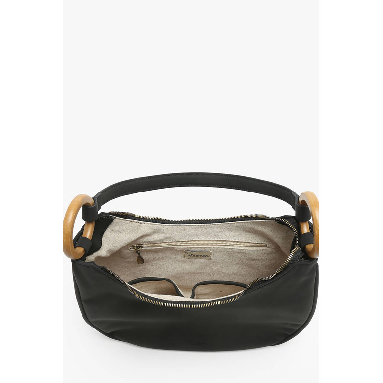 Woomen Vegan schultertasche schwarz 3
