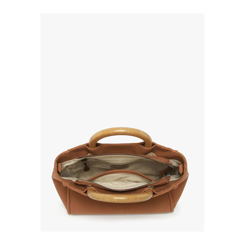 Woomen Vegan handtasche braun 3