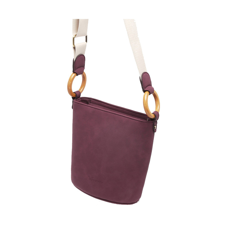 Woomen Vegan schultertasche lila 2