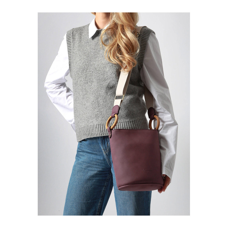 Woomen Vegan schultertasche lila 4