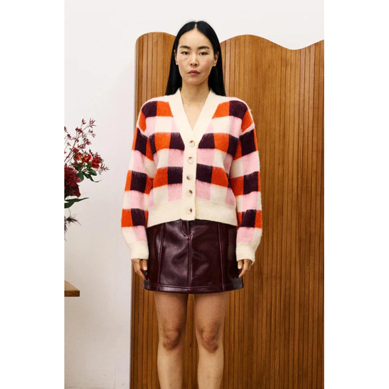 Frnch strickjacke multicolor 2