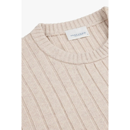 Profuomo sweater lightbrown