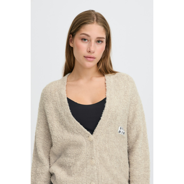 Ichi cardigan lightbrown 2