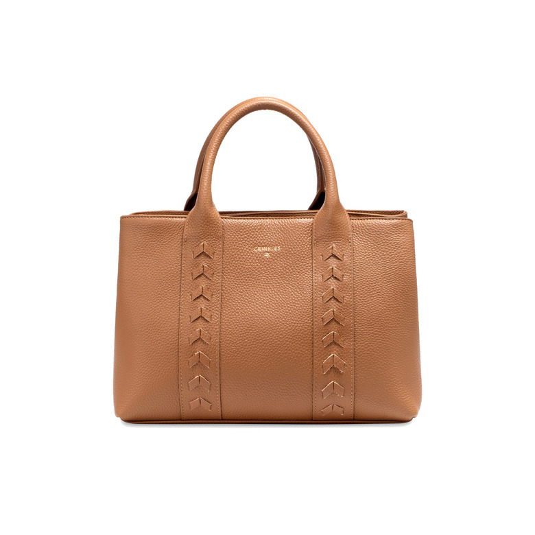 Crinkles Sibel handbag camel 1