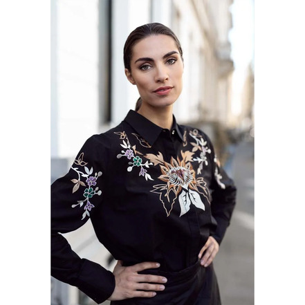 Dame Blanche blouse zwart