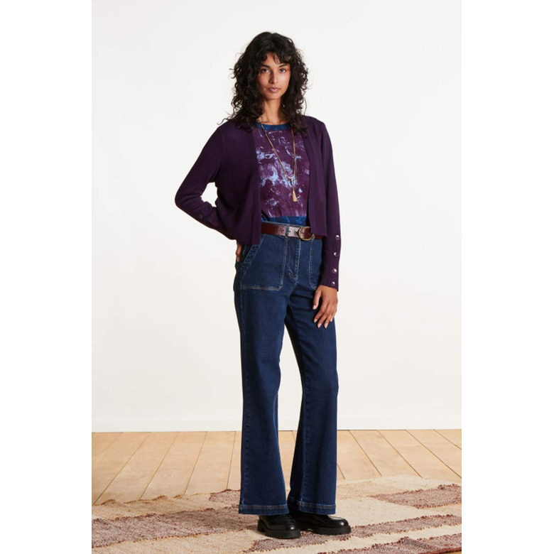 La Fee Maraboutee strickjacke lila 2
