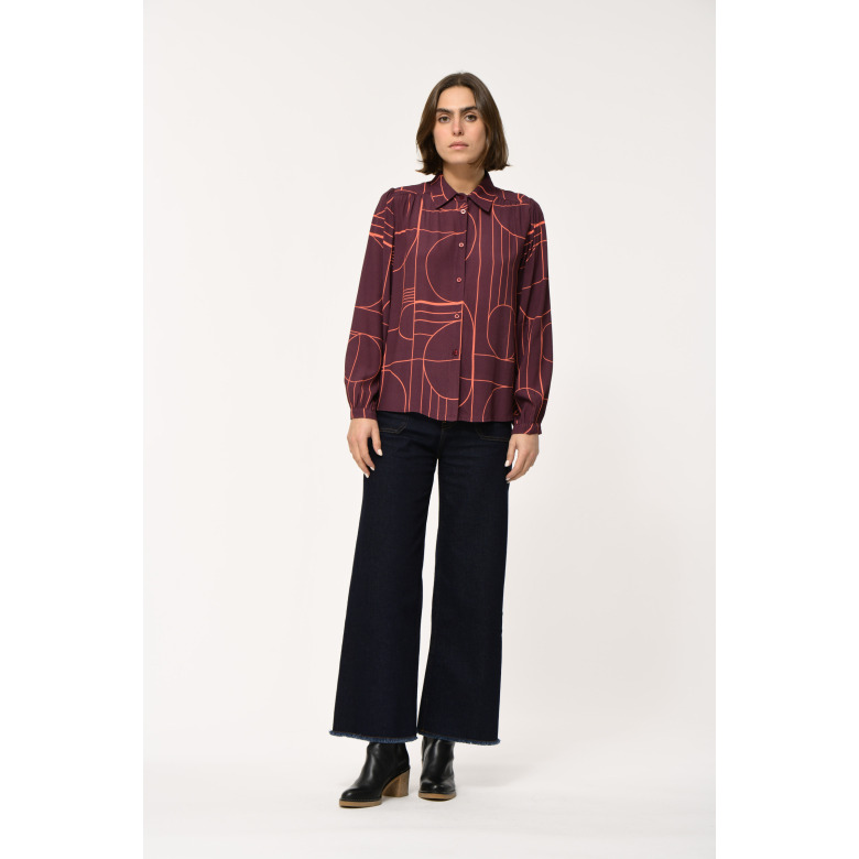 La Fee Maraboutee bluse bordeaux 2