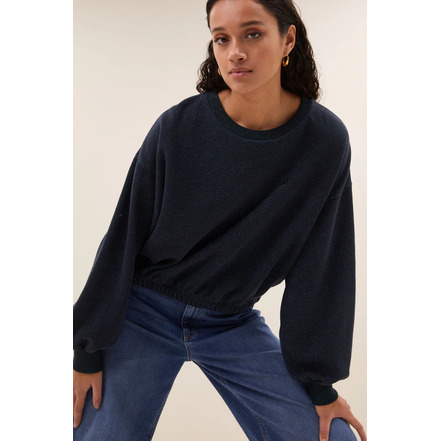 By-bar sweater bleu