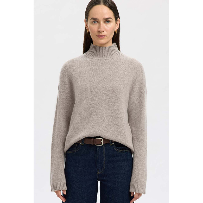 Selected Femme trui beige 2