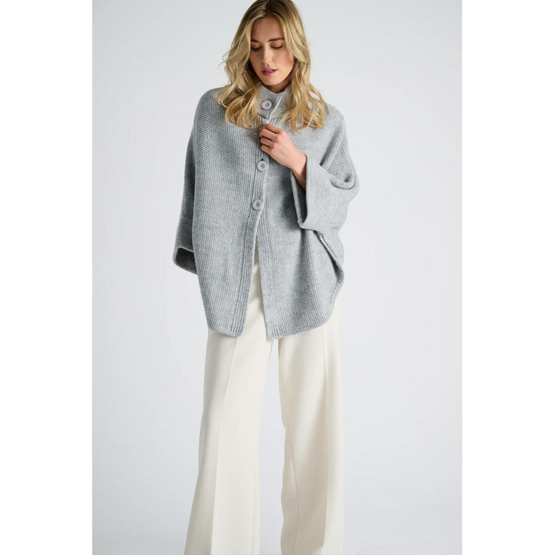 Marie Mero poncho grijs 2