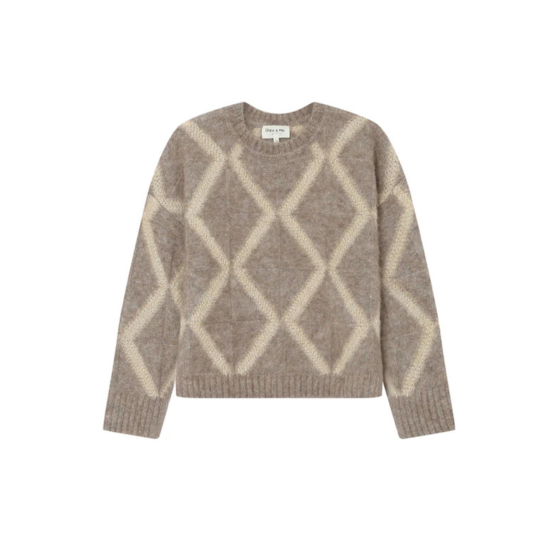 Grace & Mila sweater lightbrown 1