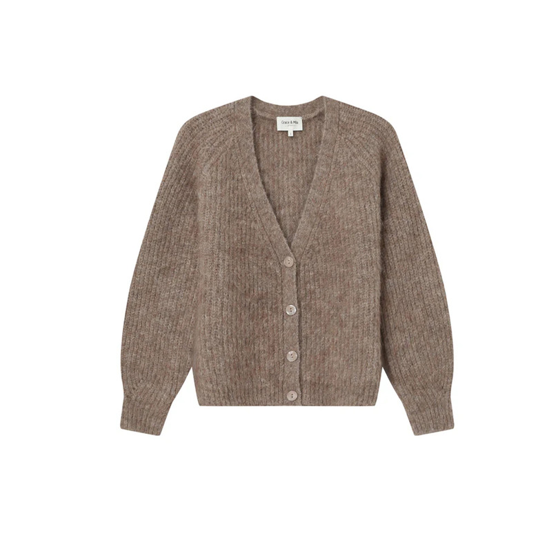 Grace & Mila cardigan lightbrown