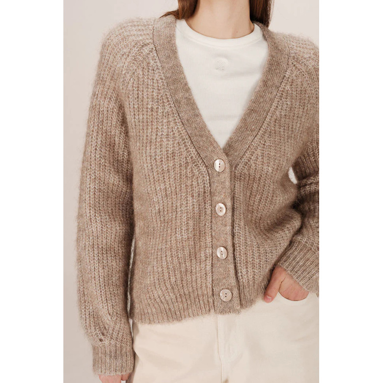 Grace & Mila cardigan lightbrown 2