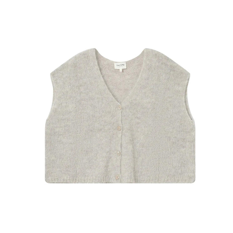 Grace & Mila cardigan lightbrown 1