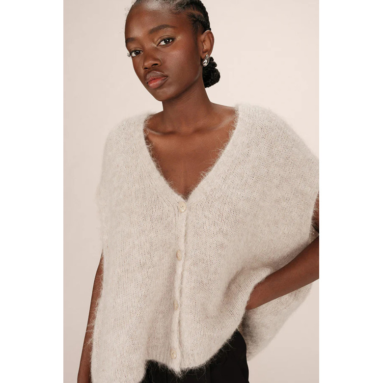 Grace & Mila cardigan lightbrown 2