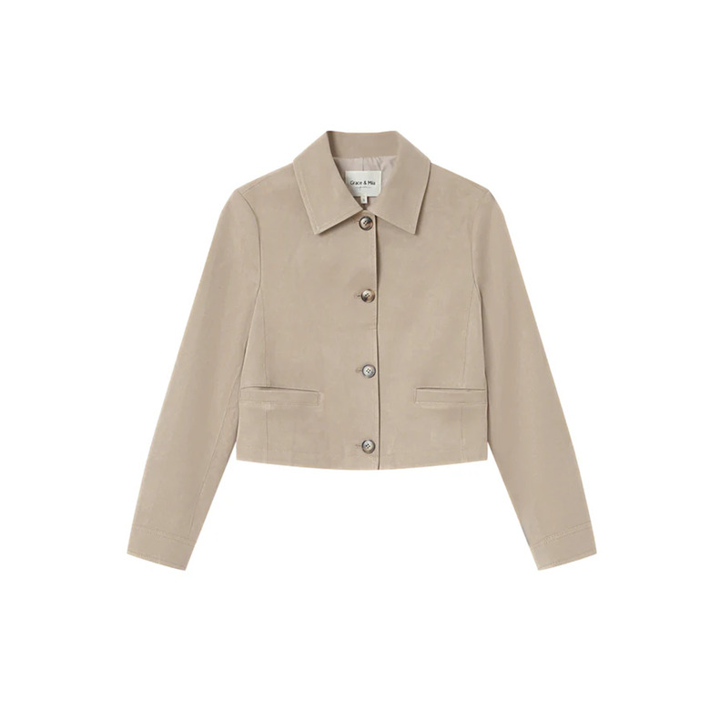 Grace & Mila vest lightbrown 1