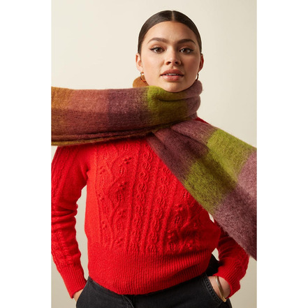 King Louie sjaal bordeaux