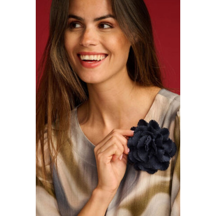 Les Cordes broche blauw