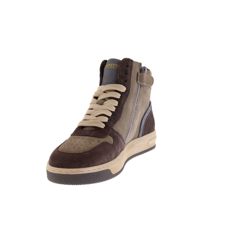 Hip high shoes brown 3