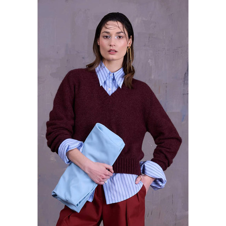 Nathalie Vleeschouwer pull bordeaux