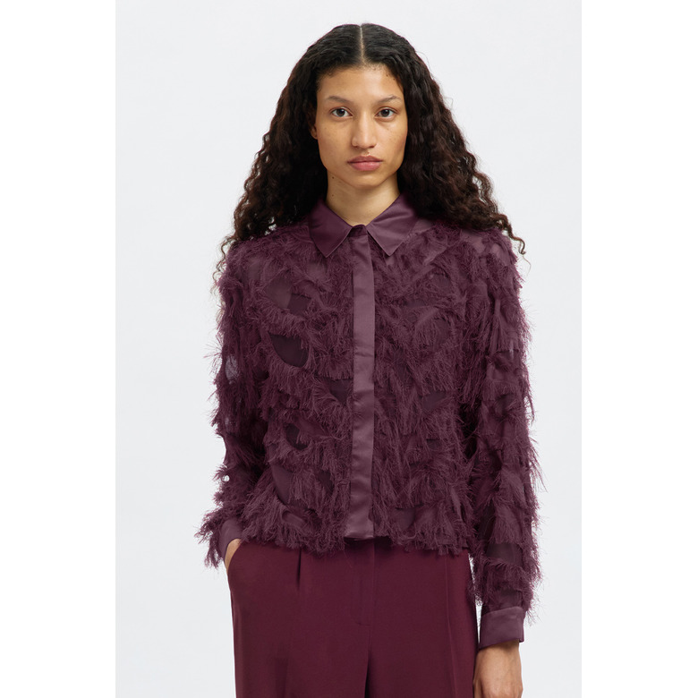 Selected Femme blouse bordeaux 2