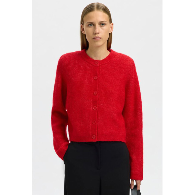 Selected Femme cardigan red 2