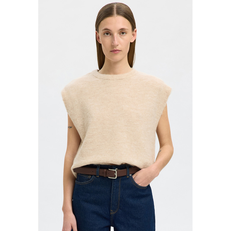 Selected Femme sweater lightbrown 2