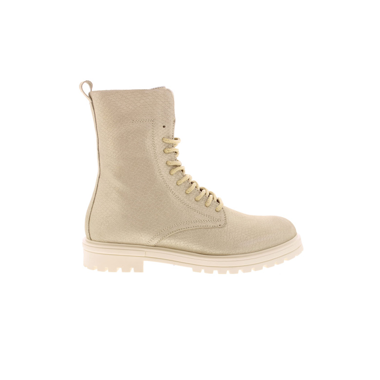 Hip high shoes gold