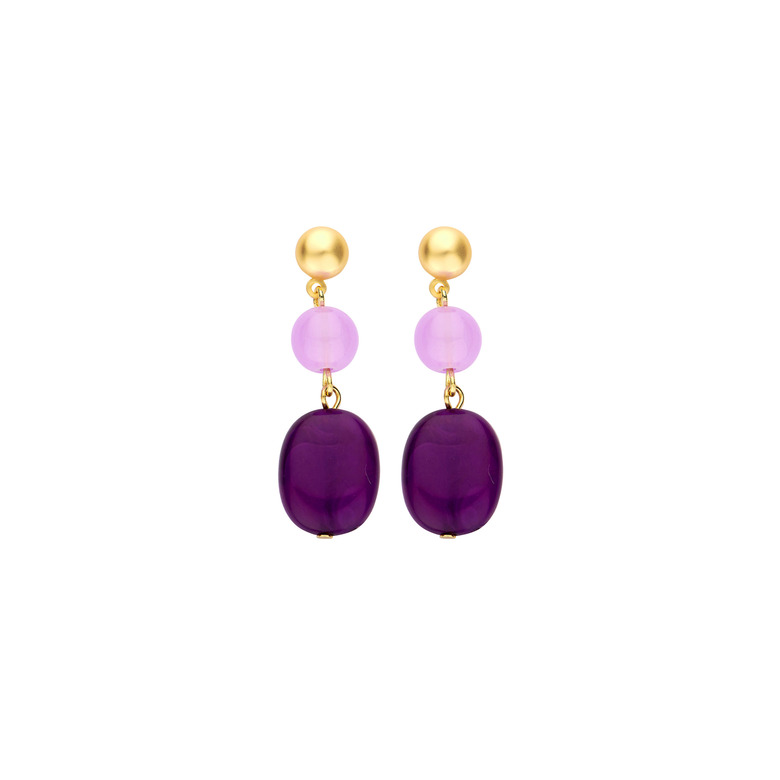 Les Cordes earrings violet 1