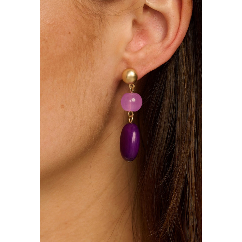 Les Cordes earrings violet 2