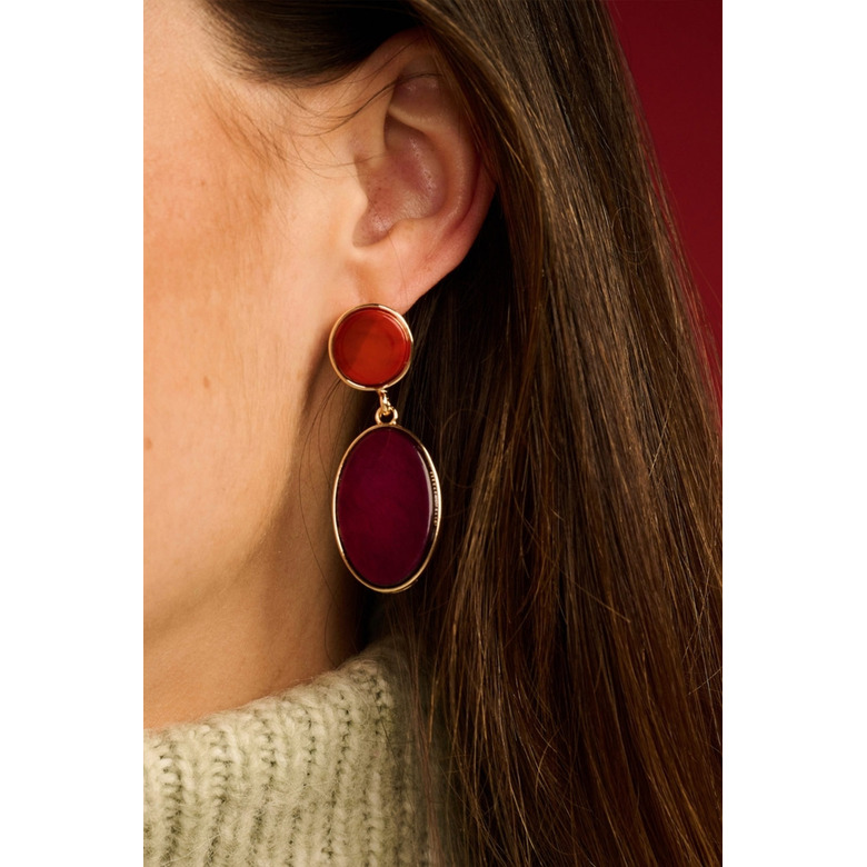 Les Cordes earrings orange 2
