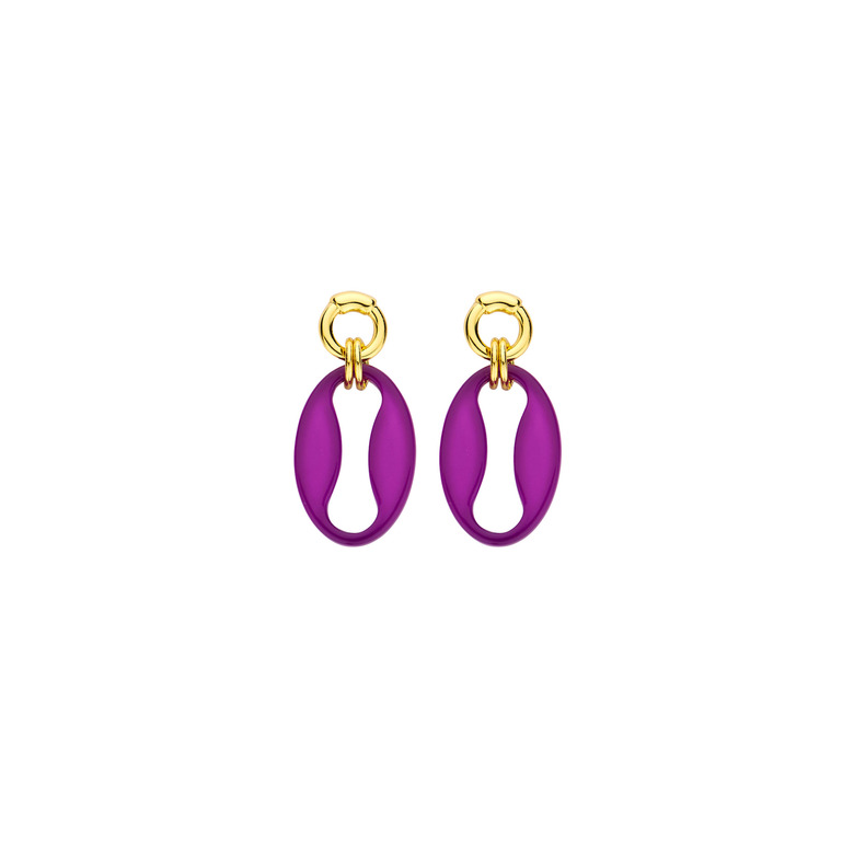 Les Cordes earrings violet 1