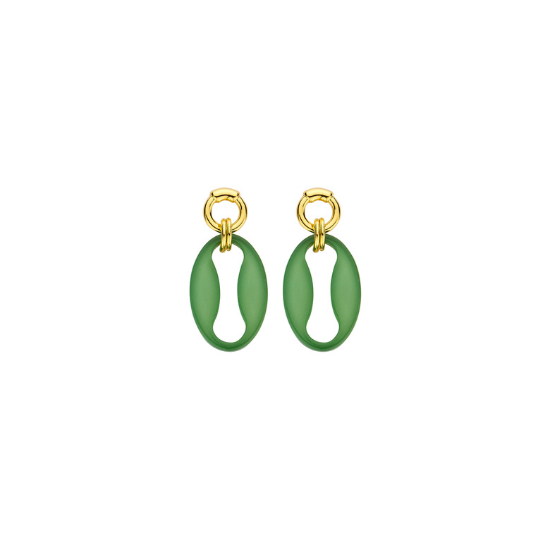 Les Cordes earrings green