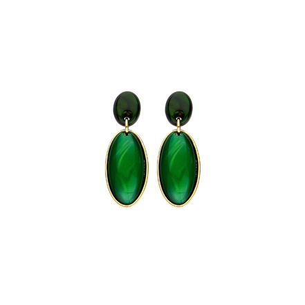 Les Cordes oorbellen groen