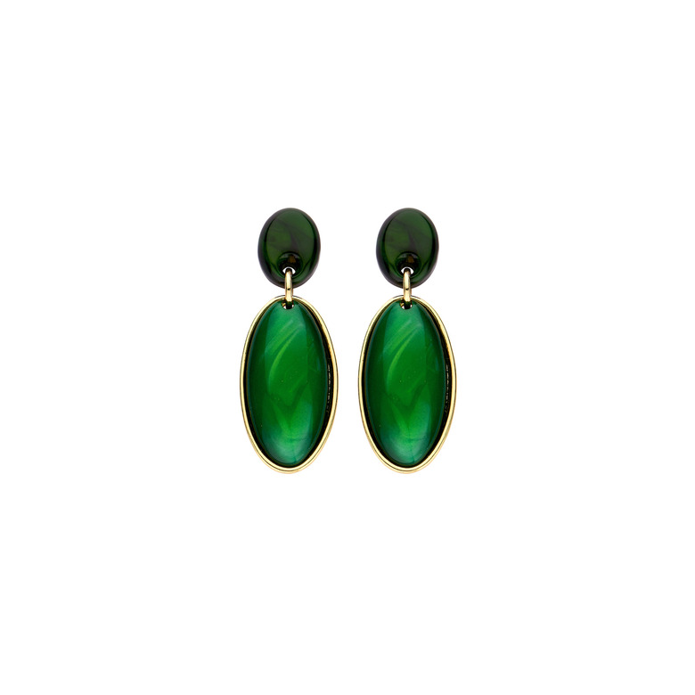 Les Cordes earrings green