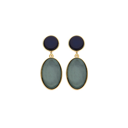 Les Cordes oorbellen blauw