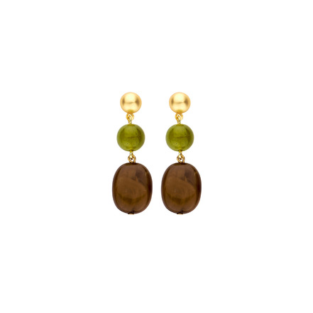 Les Cordes boucles d'oreilles vert
