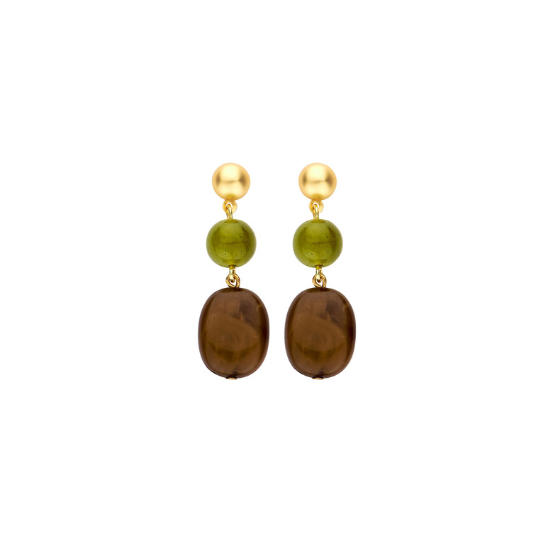 Les Cordes boucles d'oreilles vert 1
