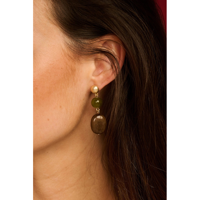 Les Cordes boucles d'oreilles vert 2