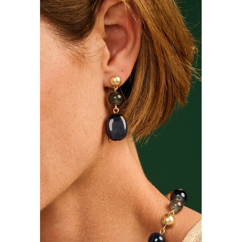 Les Cordes earrings blue 2