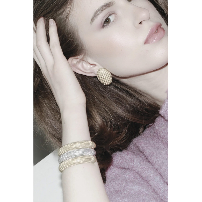 Dnsk earrings gold 2