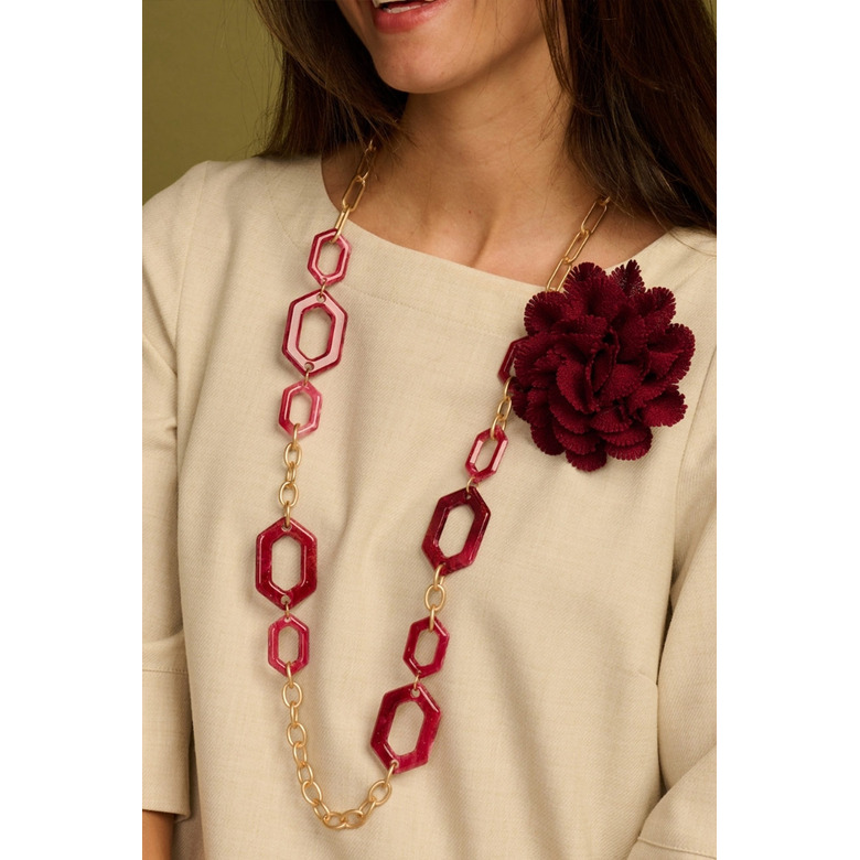 Les Cordes necklace pink 2