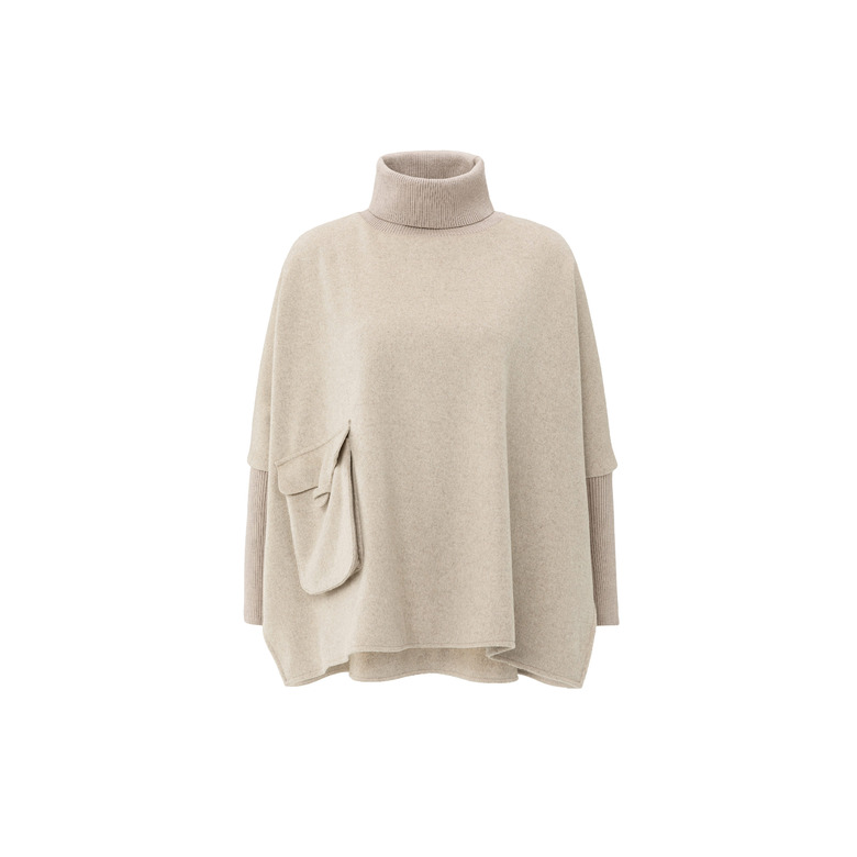 Yaya poncho lightbrown 1