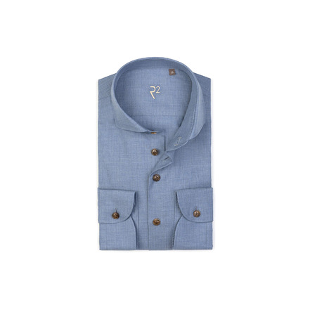 R2 Amsterdam hemd blauw