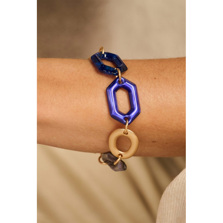 Les Cordes armband blau 2