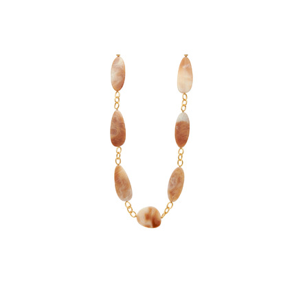 Les Cordes halskette beige