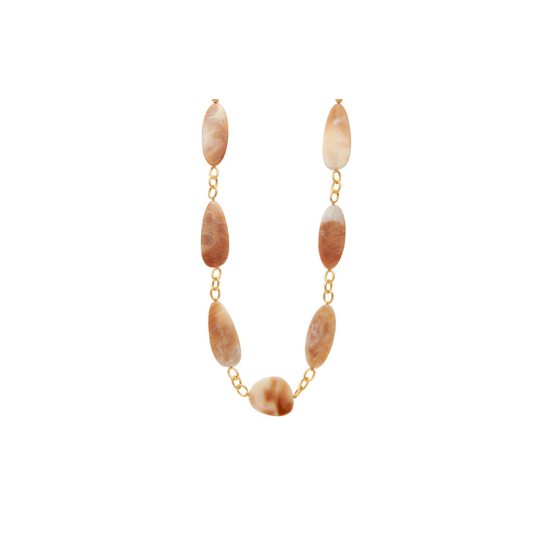 Les Cordes halsketting beige 1