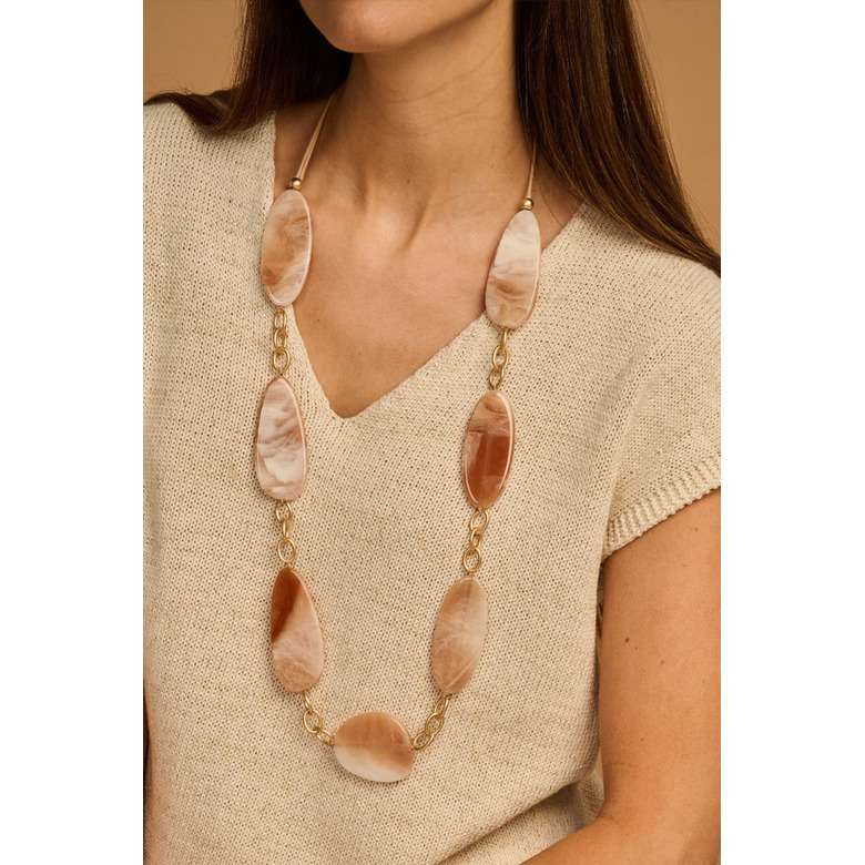 Les Cordes halsketting beige 2