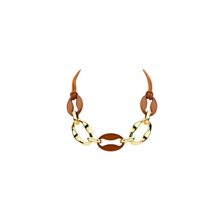 Les Cordes collier cognac 1